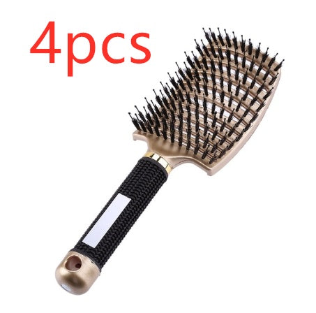 Women Detangler Hair Brush Bristle Nylon Scalp Massage