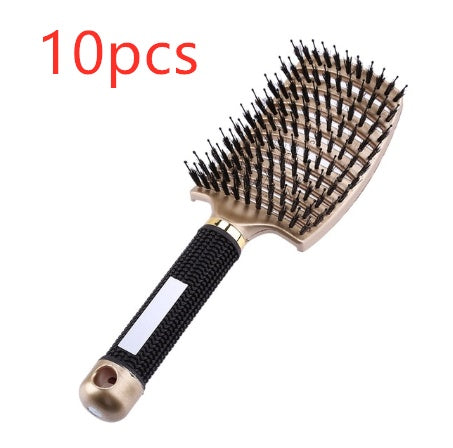 Women Detangler Hair Brush Bristle Nylon Scalp Massage