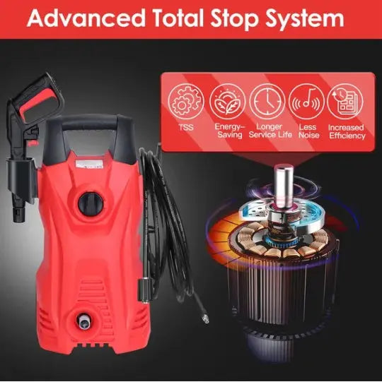 Electric High Pressure Washer 3000PSI Max 2.6GPM Powerful Car Washer Pressure Cleaner With Adjustable Spray Nozzle Soap Dispenser IPX5 Waterproof For Patio Garden Driveway Weselleverythingnow