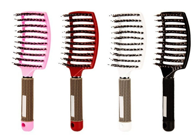 Women Detangler Hair Brush Bristle Nylon Scalp Massage