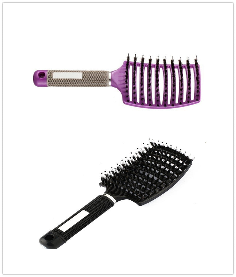 Women Detangler Hair Brush Bristle Nylon Scalp Massage
