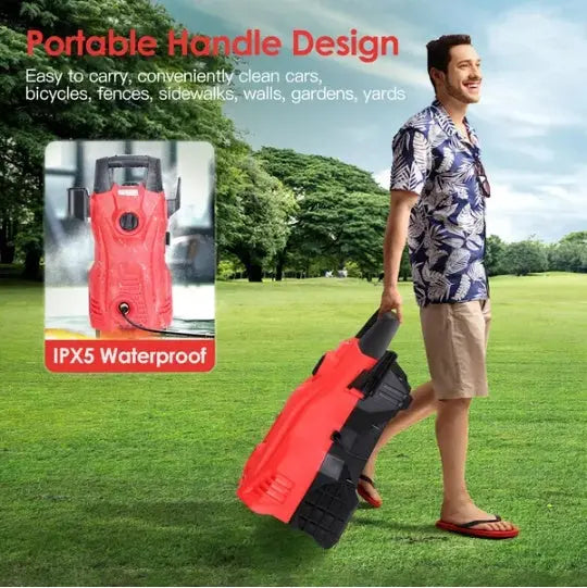 Electric High Pressure Washer 3000PSI Max 2.6GPM Powerful Car Washer Pressure Cleaner With Adjustable Spray Nozzle Soap Dispenser IPX5 Waterproof For Patio Garden Driveway Weselleverythingnow