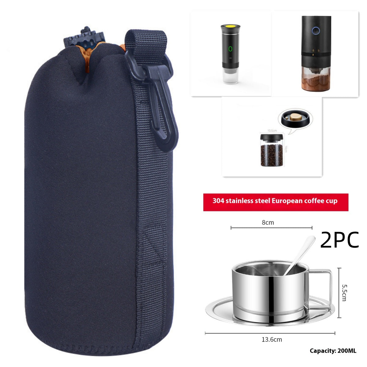3-in-1 Portable Espresso Maker — Travel Coffee Machine