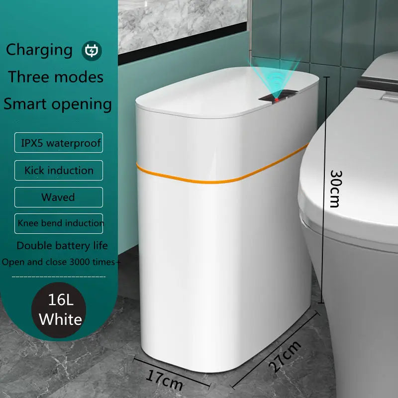 Smart Trash Can With Lid For Bedroom And Living Room Kitchen Storage Box Trash Can Induction Small Car Box Automatic Smart Dustbin Smart Trash Bin Weselleverythingnow
