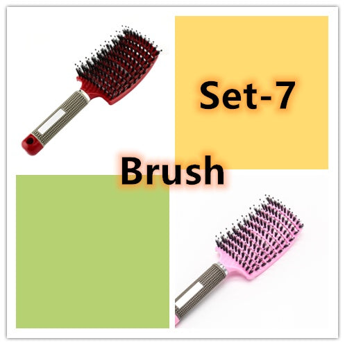 Women Detangler Hair Brush Bristle Nylon Scalp Massage