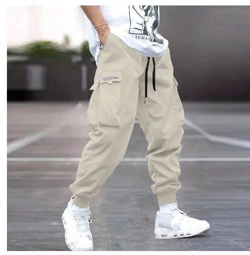 Multi-pocket Cargo Pants Men's Casual Hip-Hop Drawstring Trousers Outdoor Streetwear Sports Pant Weselleverythingnow