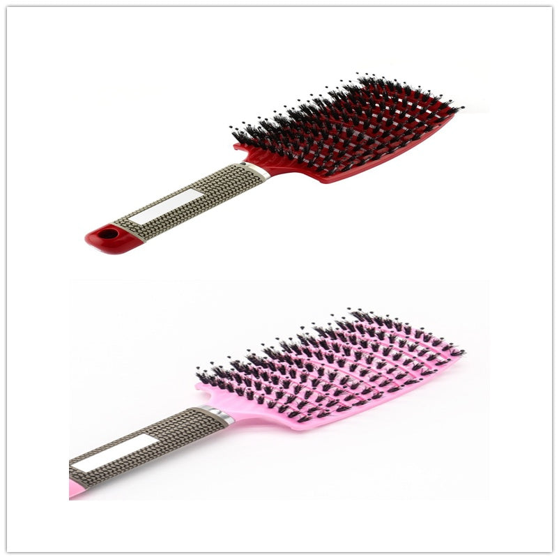 Women Detangler Hair Brush Bristle Nylon Scalp Massage