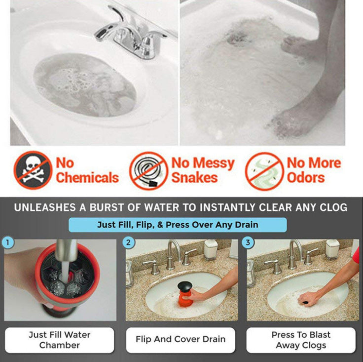 TV Trumpet Orange Sewer Cleaner Powerful Pipe Dredging Artifact