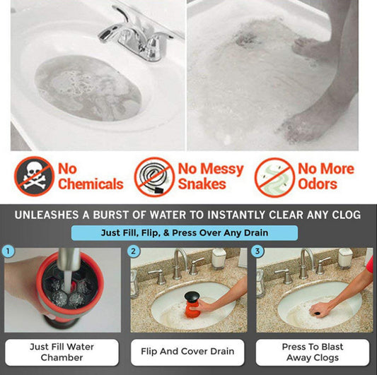 TV Trumpet Orange Sewer Cleaner Powerful Pipe Dredging Artifact