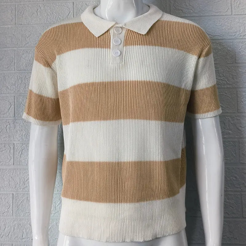 Mens Clothing Summer Fashion Lapel Sweater Short Sleeve Men Clothing Men Wears Weselleverythingnow