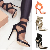 Women's Strappy High-Heel Sandals – Elegant Summer Heels