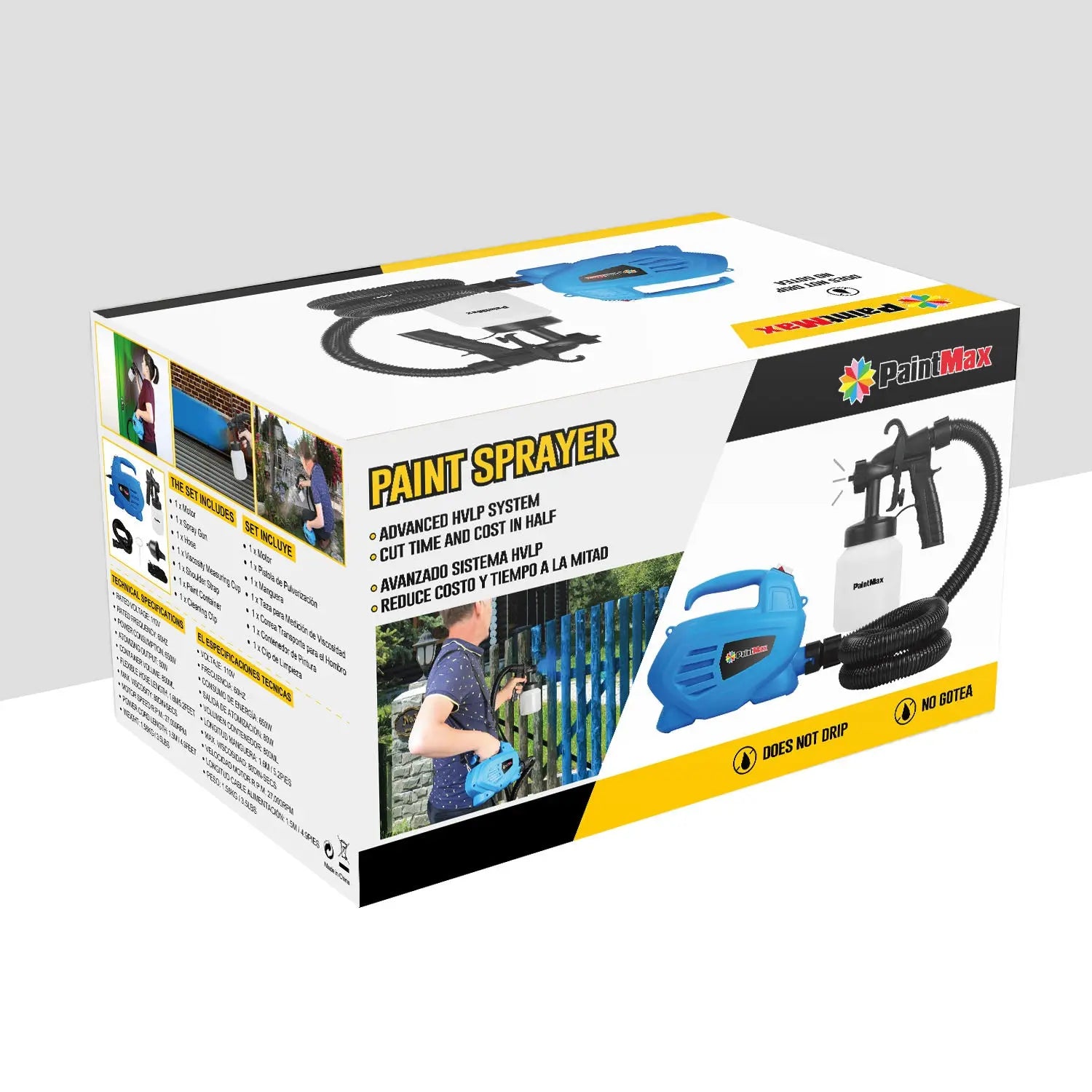 800ML Paint Spray Painter For Spring 650W Paint Sprayer Machine 800ML Per Min Output Oil Primer Water Sprayer With 3 Spraying Patterns Motor Strap Detachable Container Home Garden Decoration Weselleverythingnow
