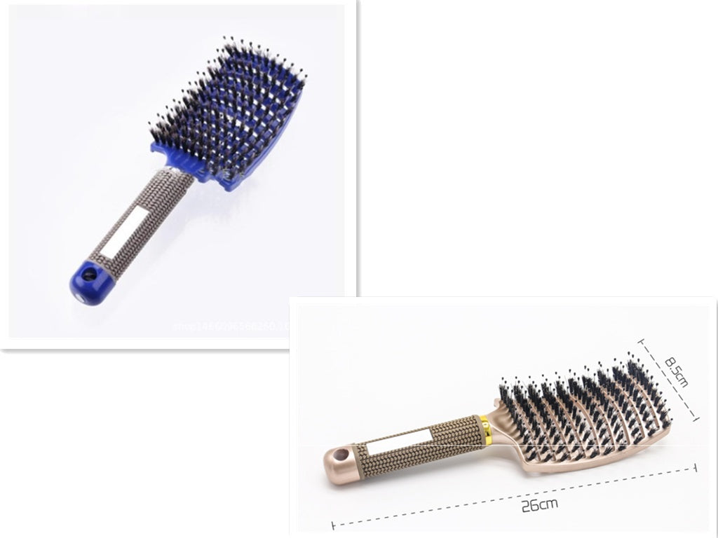Women Detangler Hair Brush Bristle Nylon Scalp Massage