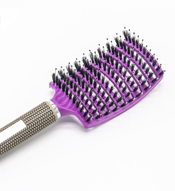 Women Detangler Hair Brush Bristle Nylon Scalp Massage