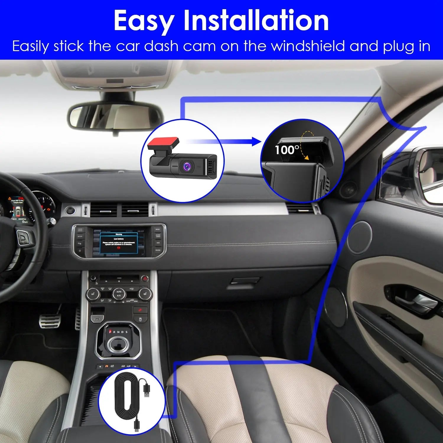 1Pc 2K HD Front Dash Cam For Car With IPS Screen Night Vision Loop Recording Included 32G Storage Card 140 Degree Wide Angle WiFi App Control Front Dashcam Weselleverythingnow