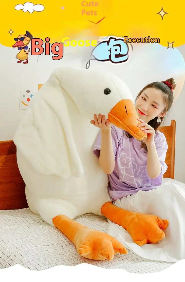 Cute Big White Geese Pillow Plush Toy Weselleverythingnow
