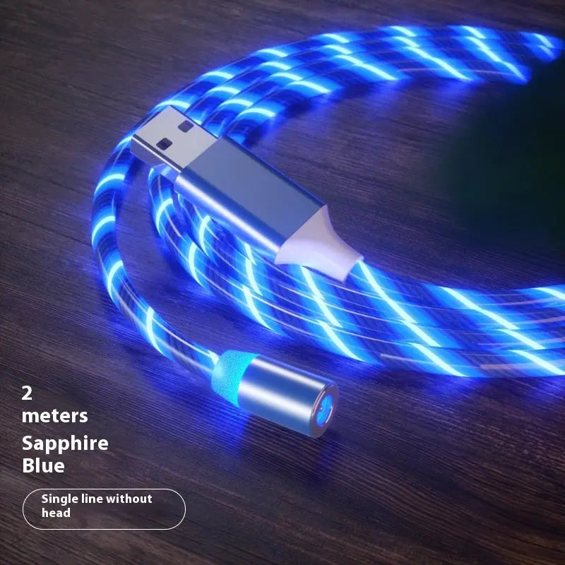 Magnetic Charging Cable Streamer Fast Charging Cable Lighting Micro USB Cable LED Magnet Charger Type-C Cable Weselleverythingnow