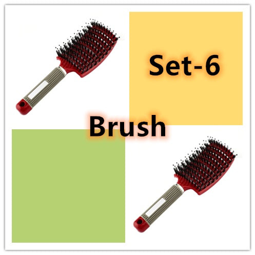 Women Detangler Hair Brush Bristle Nylon Scalp Massage