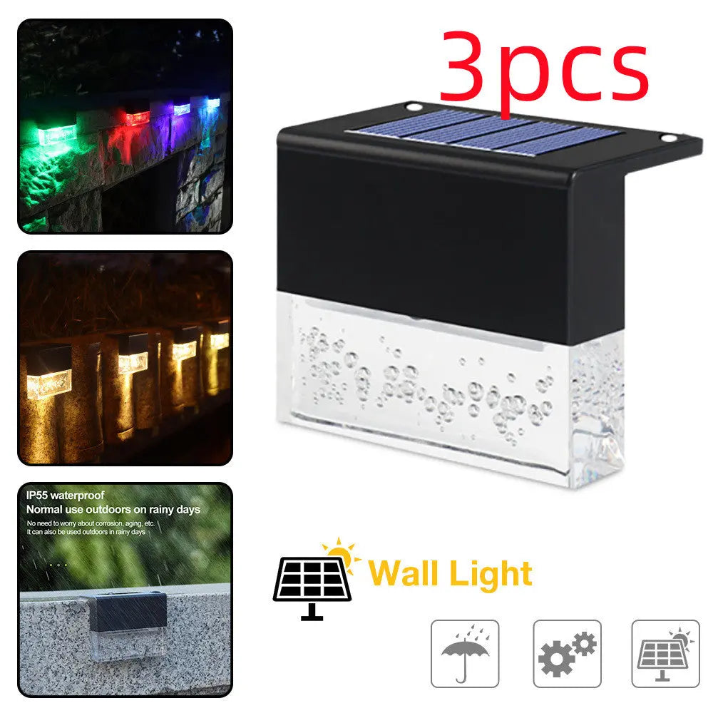 Waterproof New RGB LED Solar Light Step Fence Light Weselleverythingnow