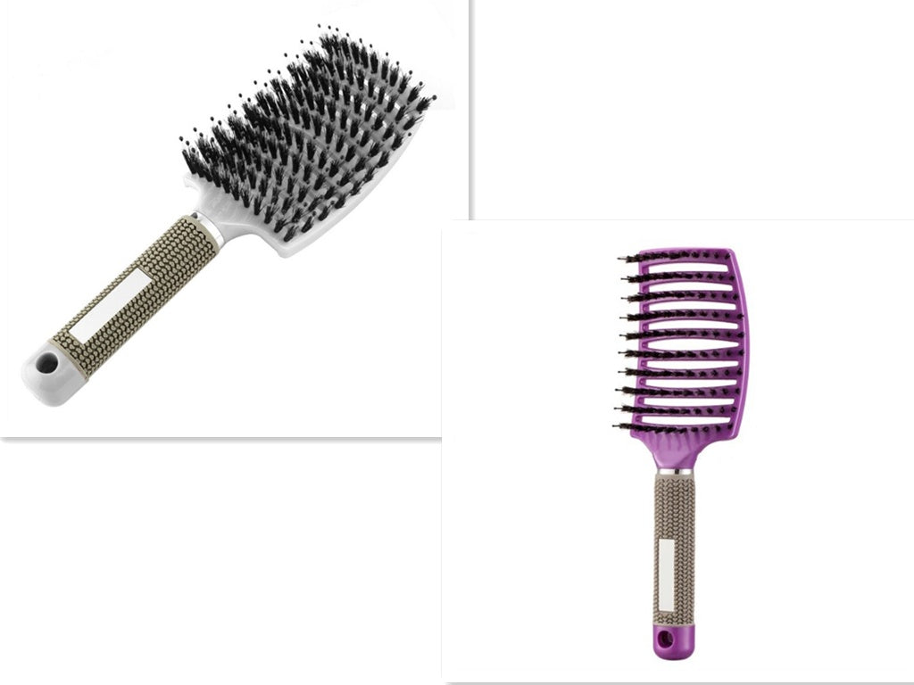 Women Detangler Hair Brush Bristle Nylon Scalp Massage