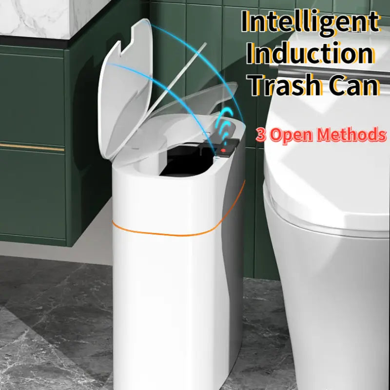 Smart Trash Can With Lid For Bedroom And Living Room Kitchen Storage Box Trash Can Induction Small Car Box Automatic Smart Dustbin Smart Trash Bin Weselleverythingnow