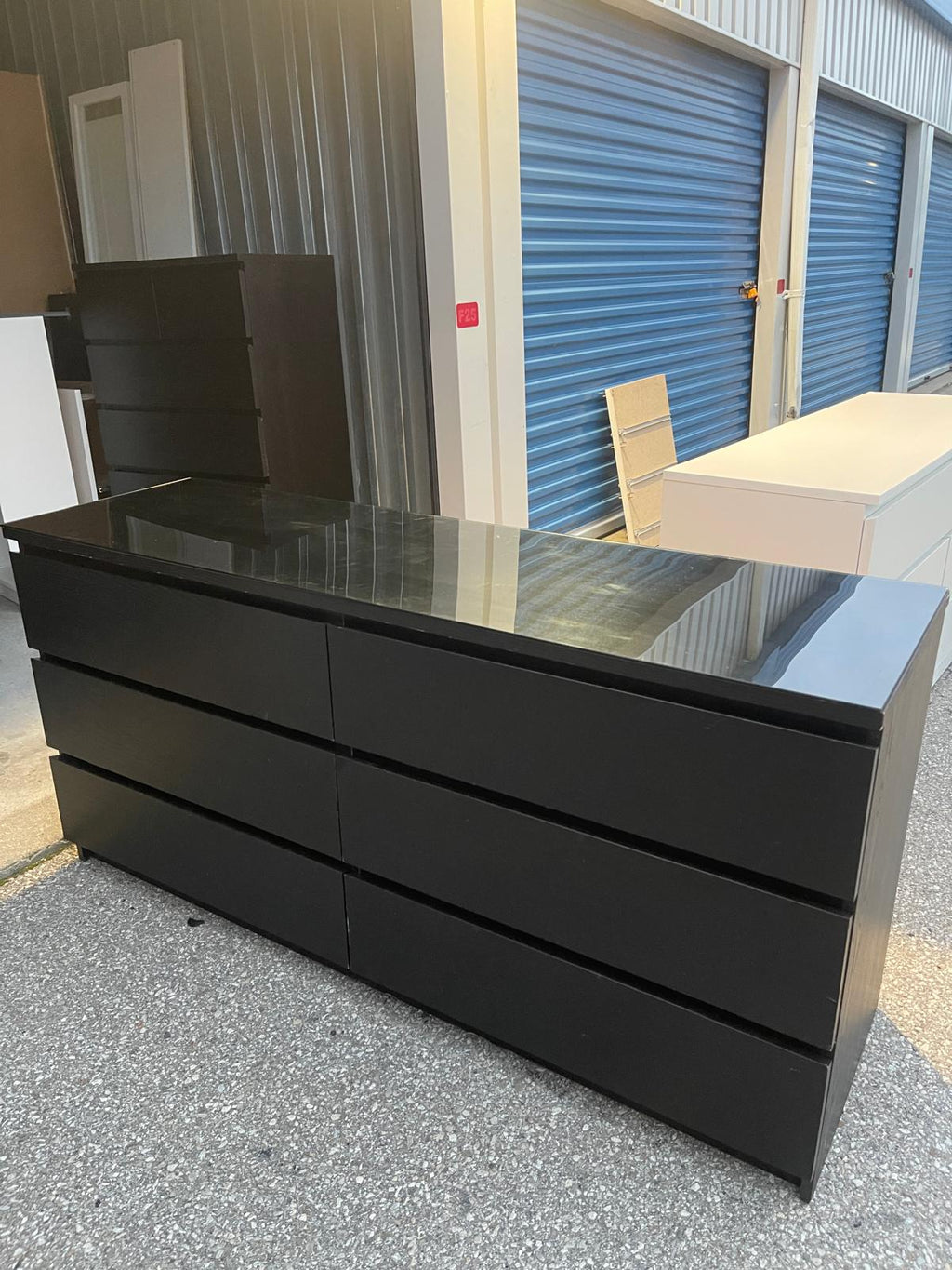 IKEA MALM 6 DRAW DRESSER WHITE OR BLACK