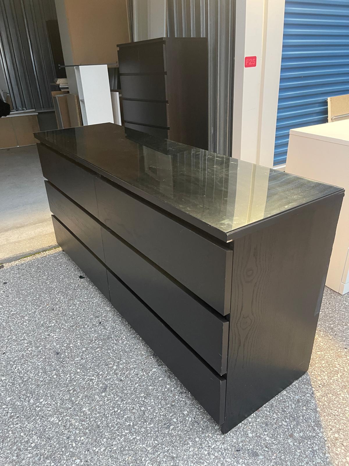 IKEA MALM 6 DRAW DRESSER WHITE OR BLACK