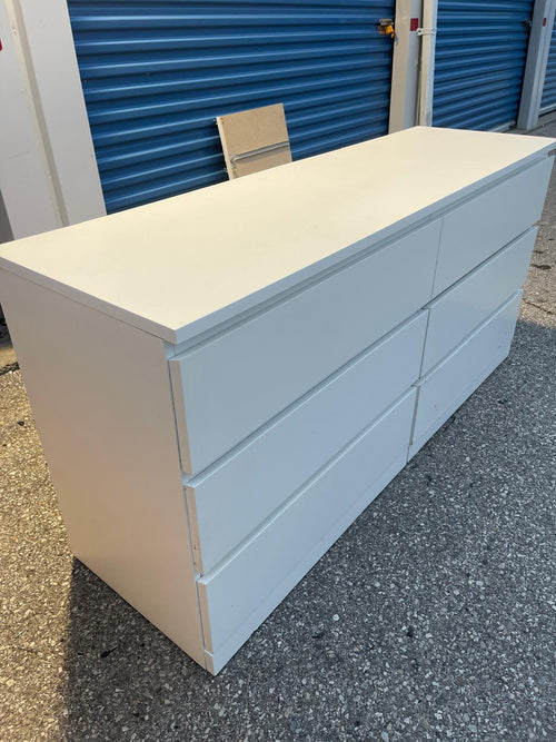 IKEA MALM 6 DRAW DRESSER WHITE OR BLACK