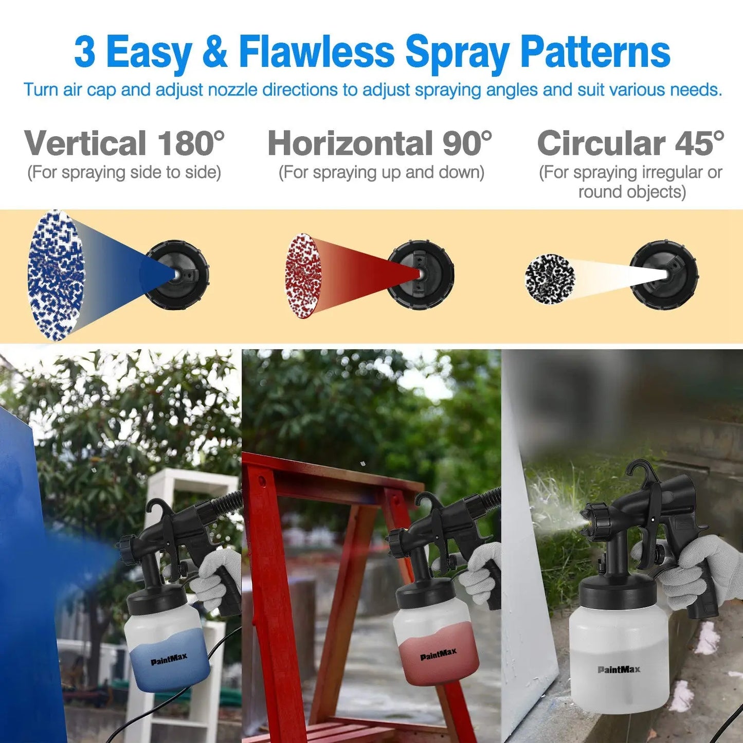 800ML Paint Spray Painter For Spring 650W Paint Sprayer Machine 800ML Per Min Output Oil Primer Water Sprayer With 3 Spraying Patterns Motor Strap Detachable Container Home Garden Decoration Weselleverythingnow