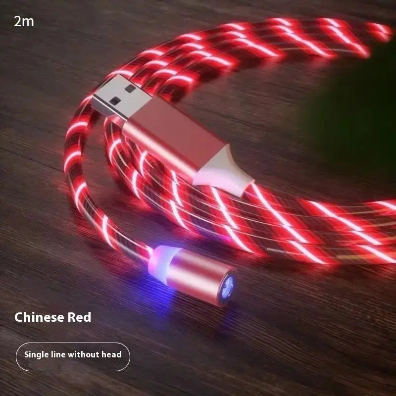 Magnetic Charging Cable Streamer Fast Charging Cable Lighting Micro USB Cable LED Magnet Charger Type-C Cable Weselleverythingnow