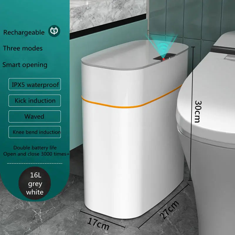 Smart Trash Can With Lid For Bedroom And Living Room Kitchen Storage Box Trash Can Induction Small Car Box Automatic Smart Dustbin Smart Trash Bin Weselleverythingnow