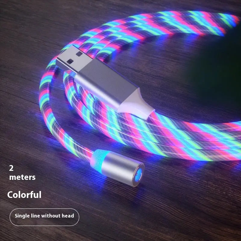 Magnetic Charging Cable Streamer Fast Charging Cable Lighting Micro USB Cable LED Magnet Charger Type-C Cable Weselleverythingnow