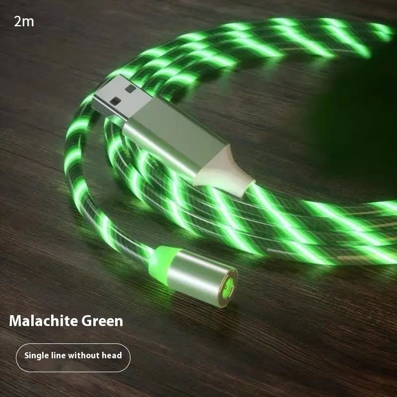 Magnetic Charging Cable Streamer Fast Charging Cable Lighting Micro USB Cable LED Magnet Charger Type-C Cable Weselleverythingnow