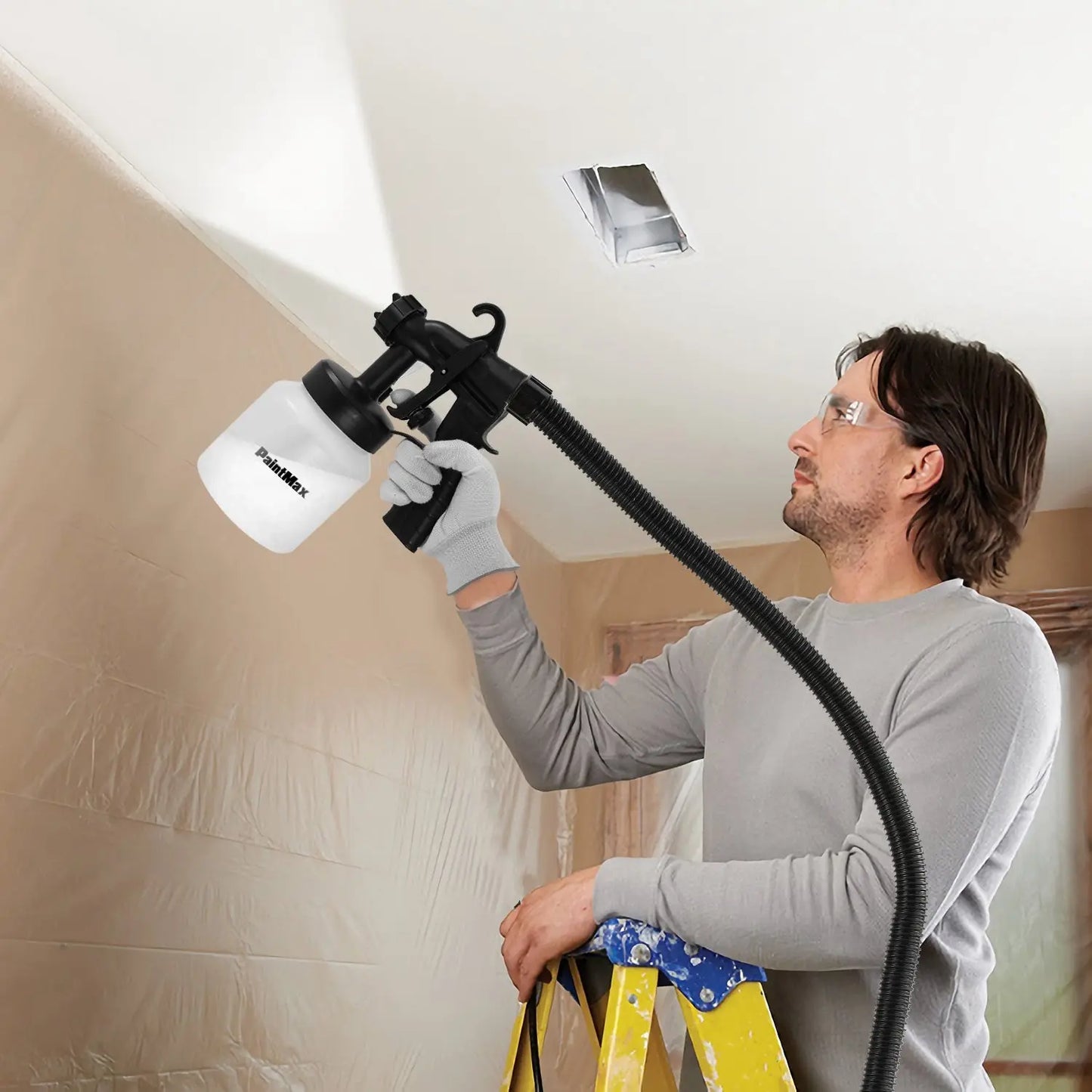 800ML Paint Spray Painter For Spring 650W Paint Sprayer Machine 800ML Per Min Output Oil Primer Water Sprayer With 3 Spraying Patterns Motor Strap Detachable Container Home Garden Decoration Weselleverythingnow