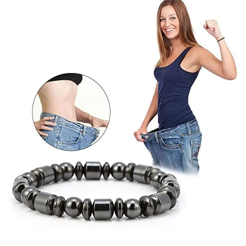 Weight Loss Magnet Bracelets For Women Men Pentagram Stone Magnetic Therapy Bracelets Pain Relief Slimming Health Jewelry Weselleverythingnow