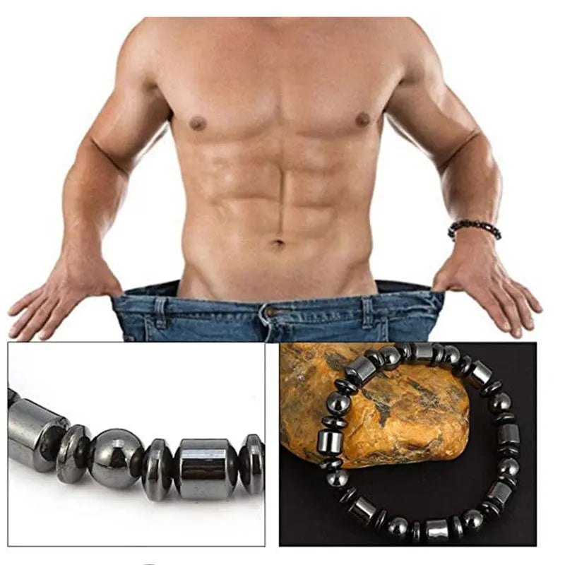 Weight Loss Magnet Bracelets For Women Men Pentagram Stone Magnetic Therapy Bracelets Pain Relief Slimming Health Jewelry Weselleverythingnow