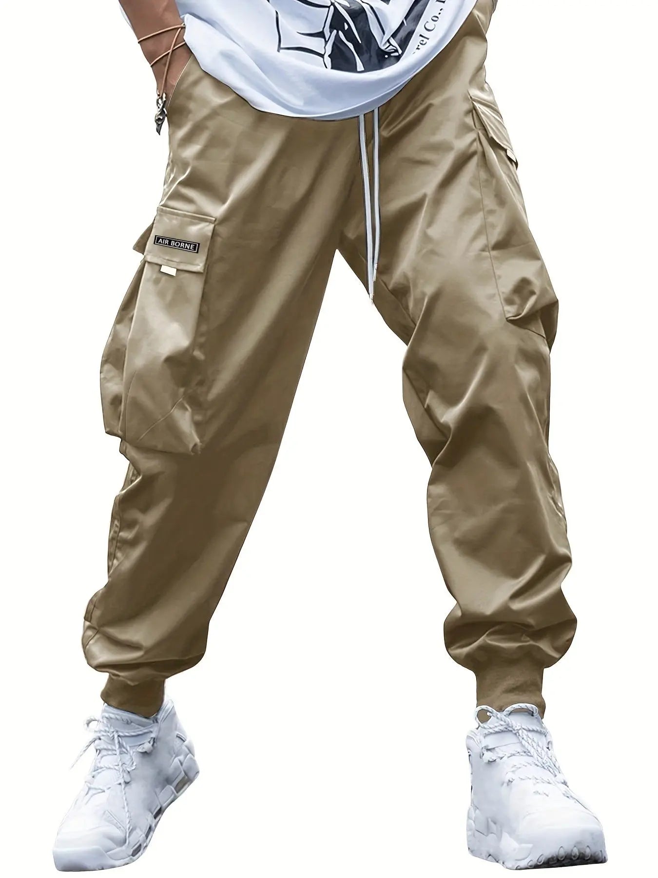 Multi-pocket Cargo Pants Men's Casual Hip-Hop Drawstring Trousers Outdoor Streetwear Sports Pant Weselleverythingnow