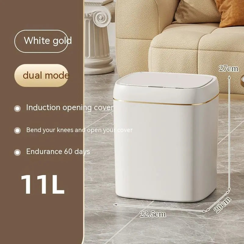 Smart Trash Can With Lid For Bedroom And Living Room Kitchen Storage Box Trash Can Induction Small Car Box Automatic Smart Dustbin Smart Trash Bin Weselleverythingnow