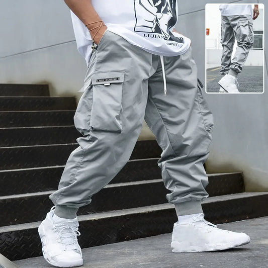 Multi-pocket Cargo Pants Men's Casual Hip-Hop Drawstring Trousers Outdoor Streetwear Sports Pant Weselleverythingnow