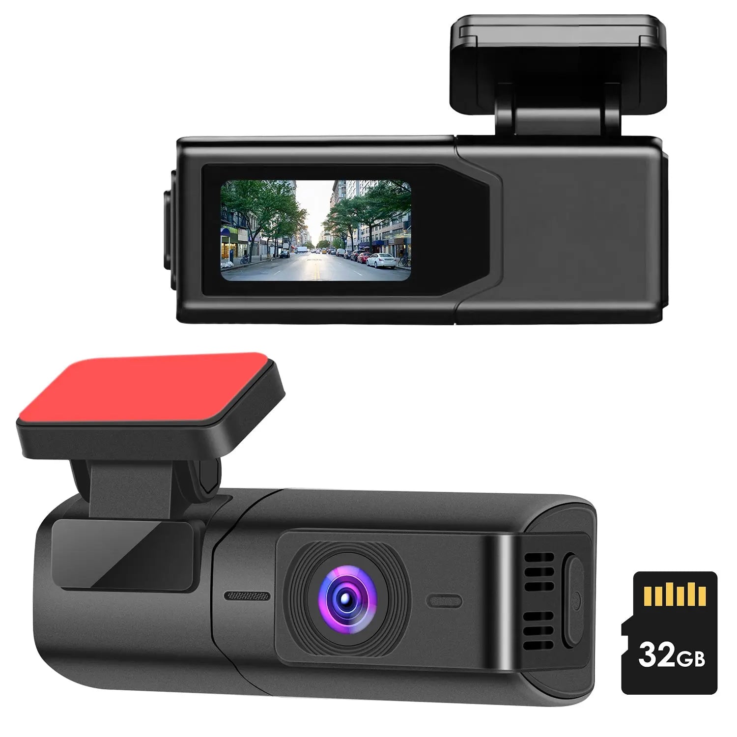 1Pc 2K HD Front Dash Cam For Car With IPS Screen Night Vision Loop Recording Included 32G Storage Card 140 Degree Wide Angle WiFi App Control Front Dashcam Weselleverythingnow