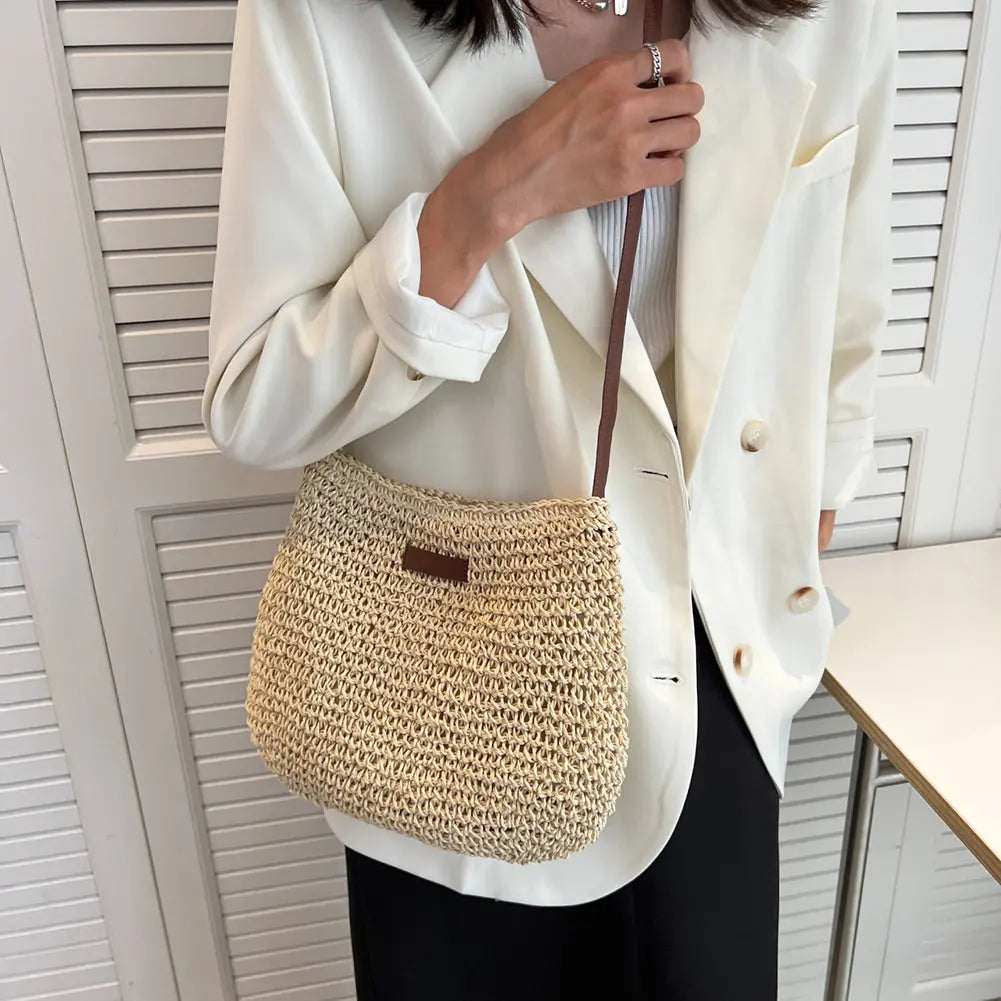 Niche Design Vacation Straw Tote Bag Weselleverythingnow