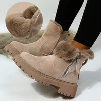 Thick Plush Snow Boots Women Faux Suede Non-slip Winter Shoes Weselleverythingnow