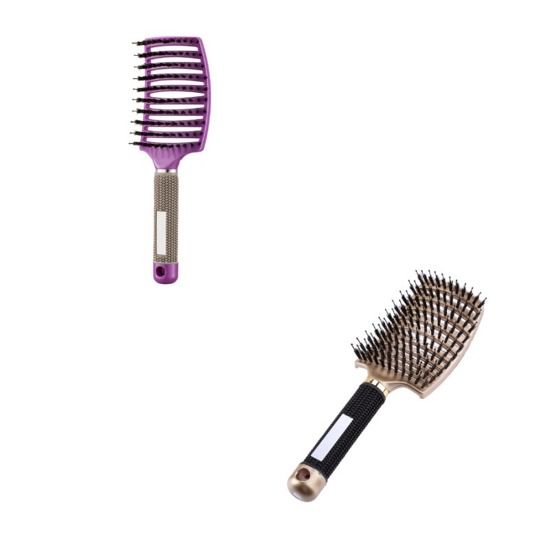 Women Detangler Hair Brush Bristle Nylon Scalp Massage