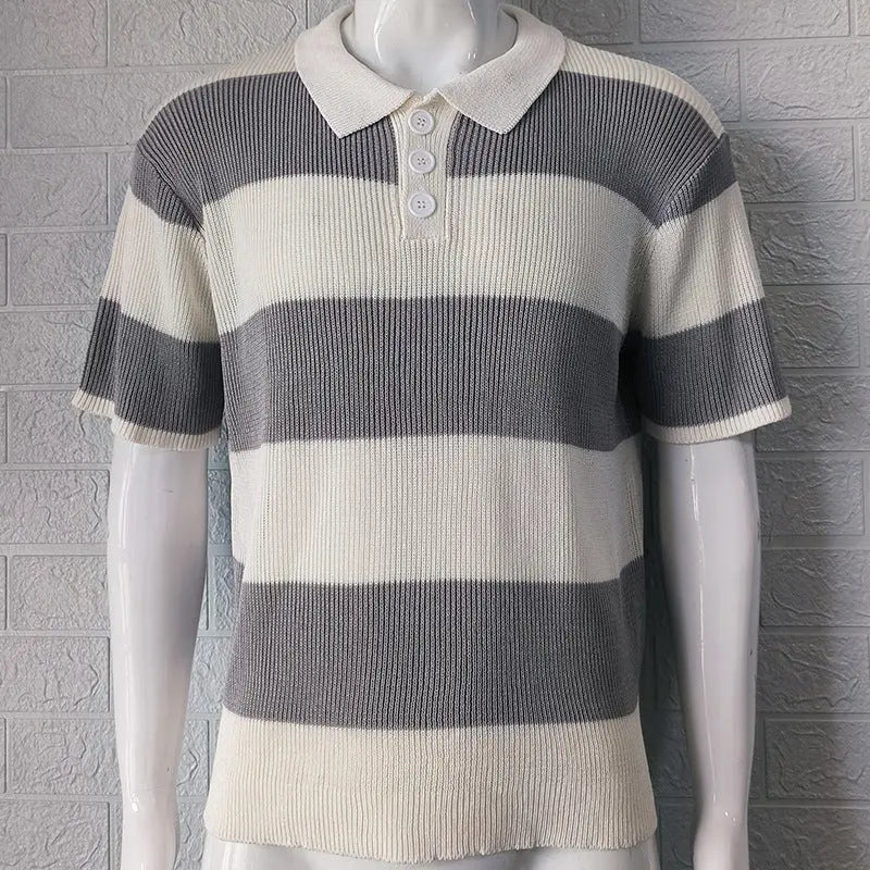 Mens Clothing Summer Fashion Lapel Sweater Short Sleeve Men Clothing Men Wears Weselleverythingnow