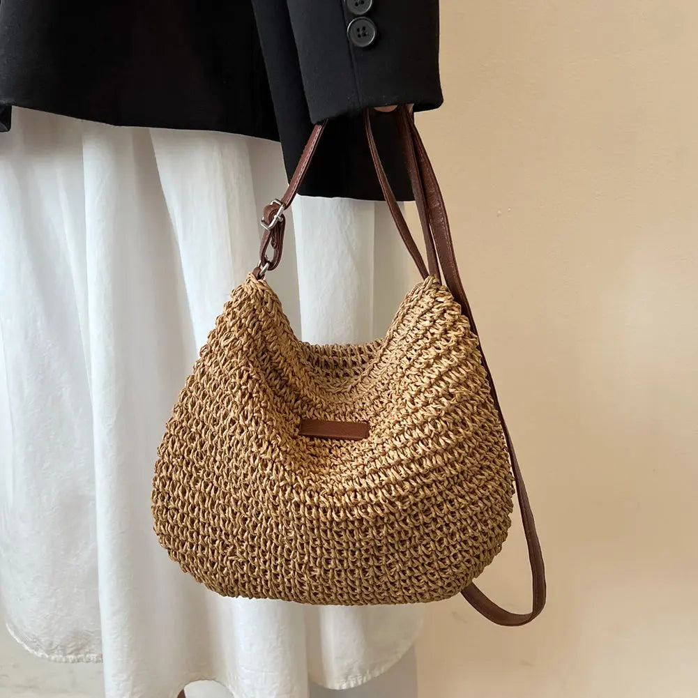 Niche Design Vacation Straw Tote Bag Weselleverythingnow