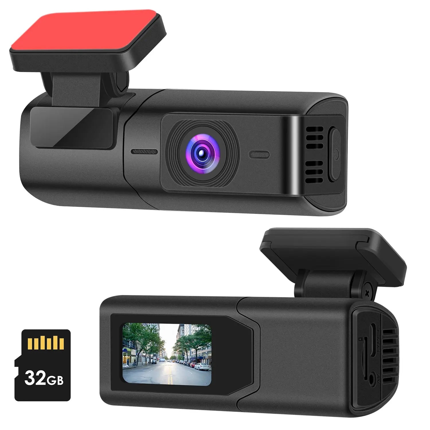 1Pc 2K HD Front Dash Cam For Car With IPS Screen Night Vision Loop Recording Included 32G Storage Card 140 Degree Wide Angle WiFi App Control Front Dashcam Weselleverythingnow