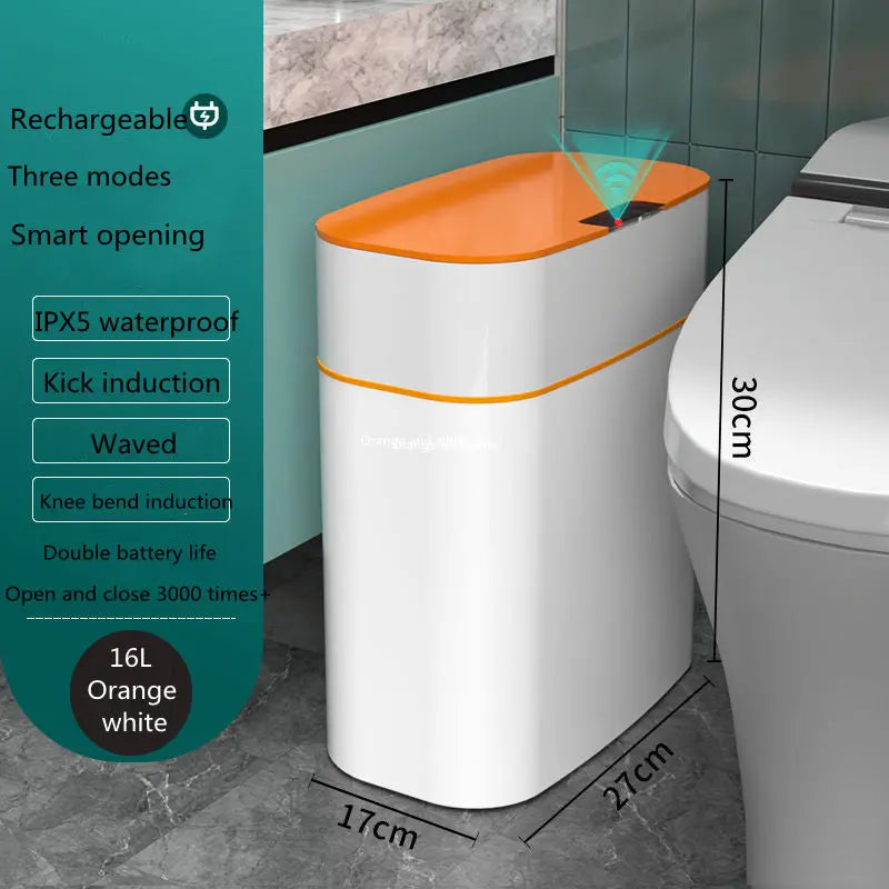 Smart Trash Can With Lid For Bedroom And Living Room Kitchen Storage Box Trash Can Induction Small Car Box Automatic Smart Dustbin Smart Trash Bin Weselleverythingnow